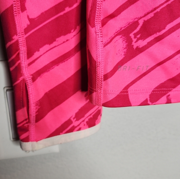 Nike Pro Hyperwarm 3.0 Mock Pink Spell out pullover zip shoulder size XL youth - Picture 11 of 16